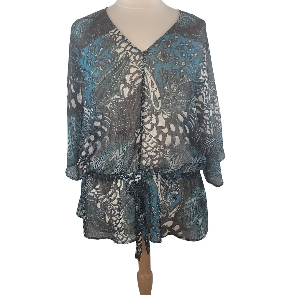 Lane Bryant Blue
Sheer Boho Blouse